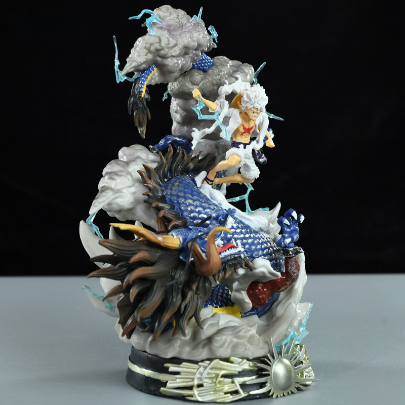 Figurine Dragon Lightning Anime – Figurine articulée de 23 cm avec effets de tonnerre, édition limitée – Parfait pour les fans de One Piece