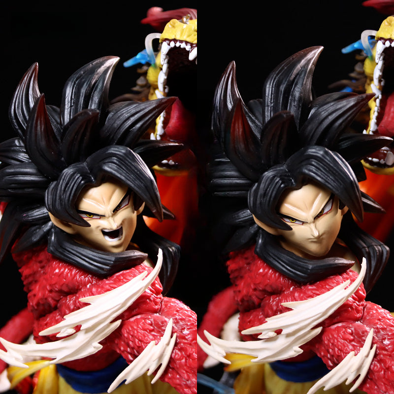 Goku con figura coleccionable de Shenron - Dragon Ball Z, 45 cm, alto detalle, pose de dragón