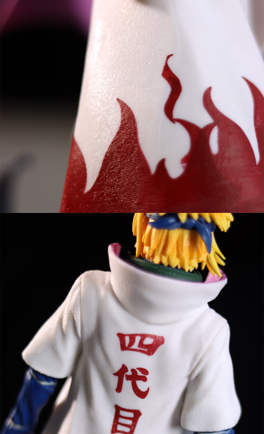 Figura de acción de Minato Namikaze - Edición de colección de 37 cm | Pose detallada con capa de hokage y base dinámica