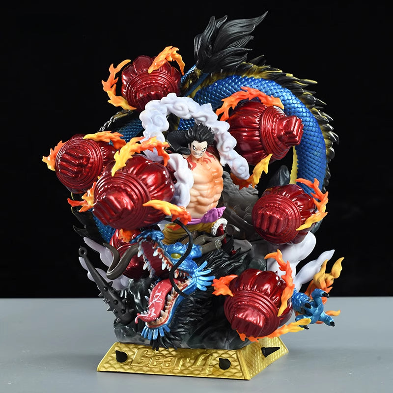 Luffy Gear 4動漫小雕像 - 24厘米的動作人物,具有火力效果,限量版 - 非常適合一件收藏家
