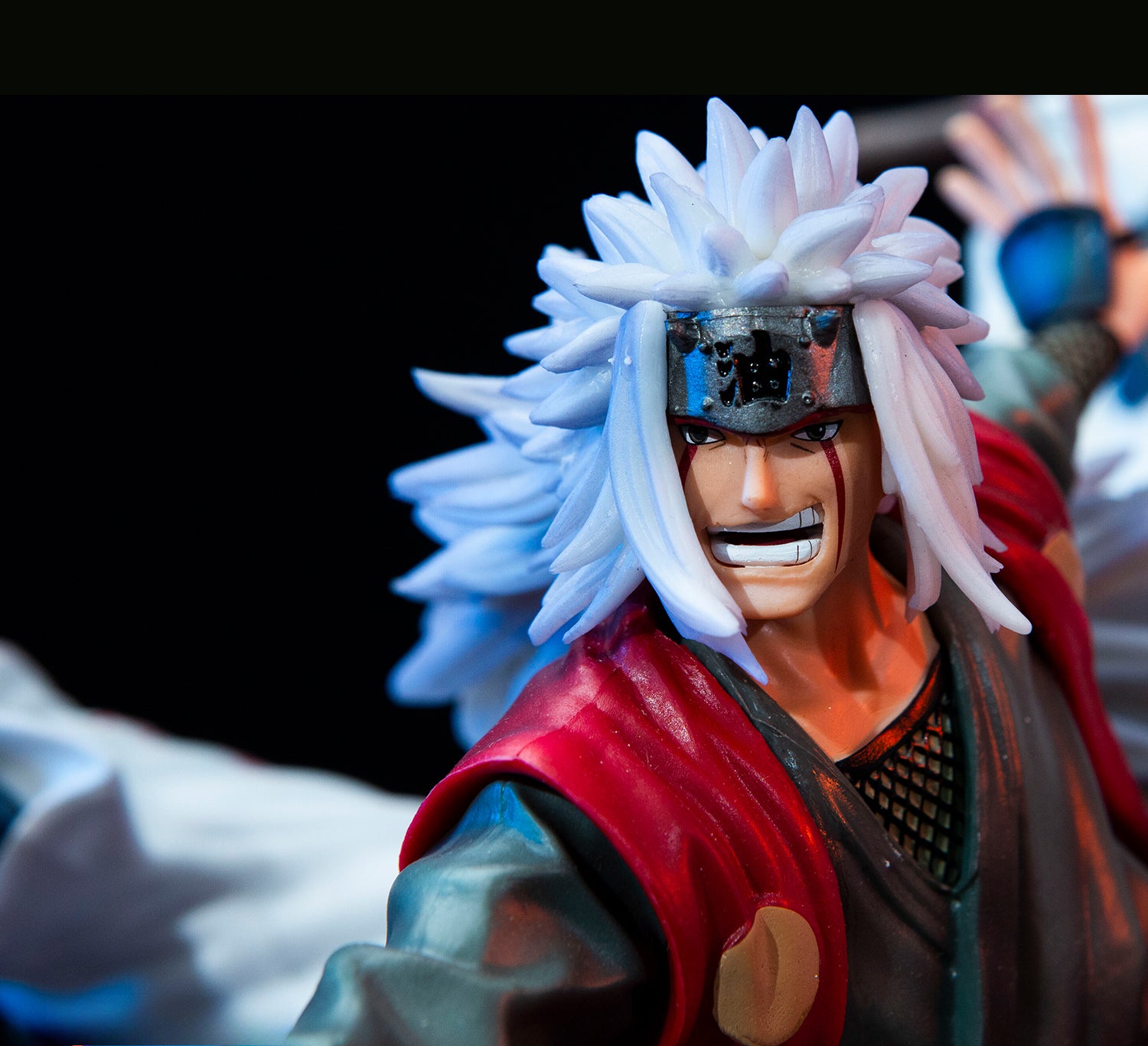 Figura de acción de Naruto, Minato y Jiraiya - Edición de colección de 41 cm | Pose dinámica con efectos de chakra y personajes icónicos