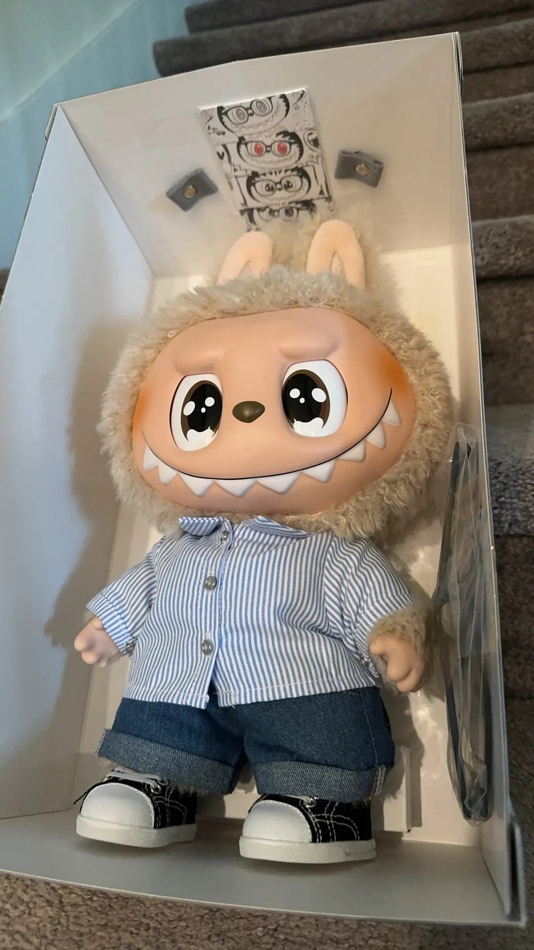 POP MART Labubu Flip With Me Plush Doll – Emotion-Switching Cotton Bunny (40cm)