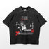 The Naruto Itachi Uchiha Design T-Shirt is a premium black anime clothing piece with anime-style graphics, featuring "Itachi" amid abstract red, white, and gray elements. Its speckled texture and short sleeves make it perfect for anime conventions.