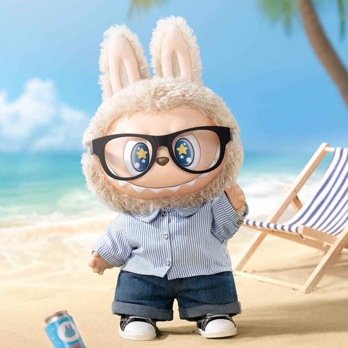 POP MART Labubu Flip With Me Plush Doll – Emotion-Switching Cotton Bunny (40cm)