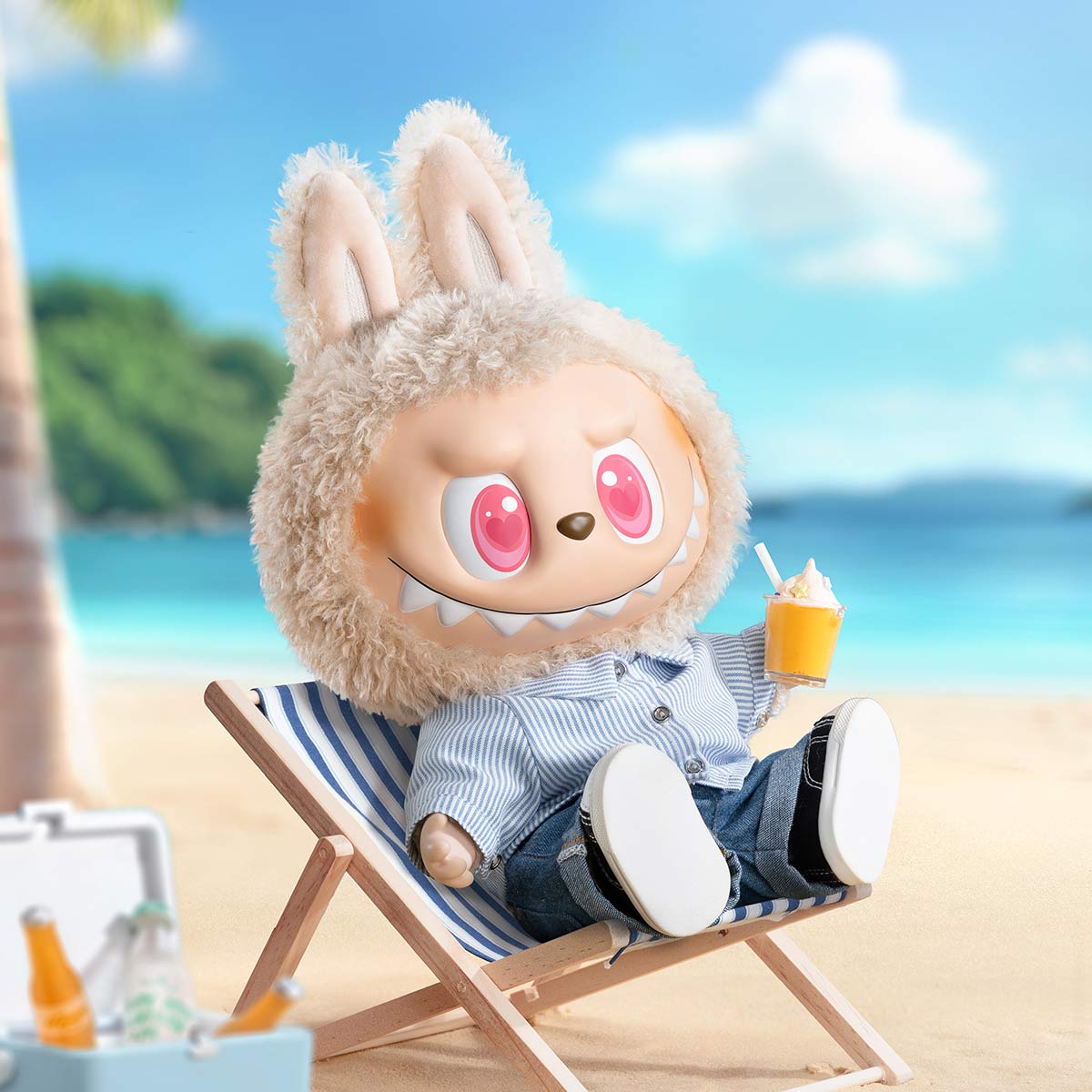 POP MART Labubu Flip With Me Plush Doll – Emotion-Switching Cotton Bunny (40cm)