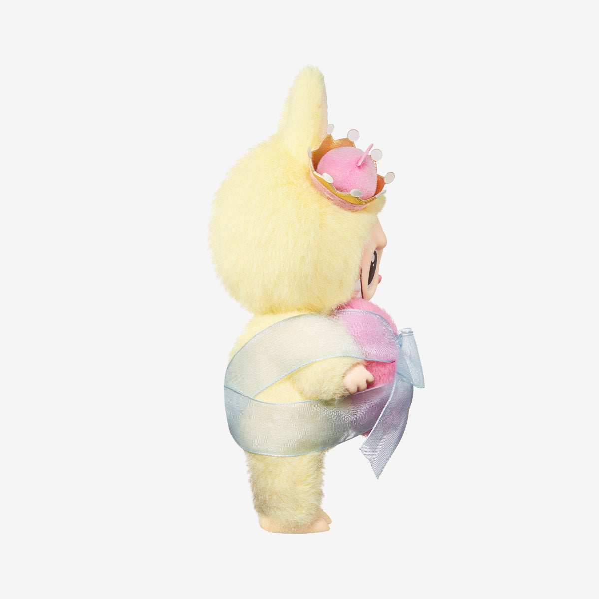 POP MART Labubu Let’s Checkmate Series – Yellow Heart Plush Keychain Doll (17cm)
