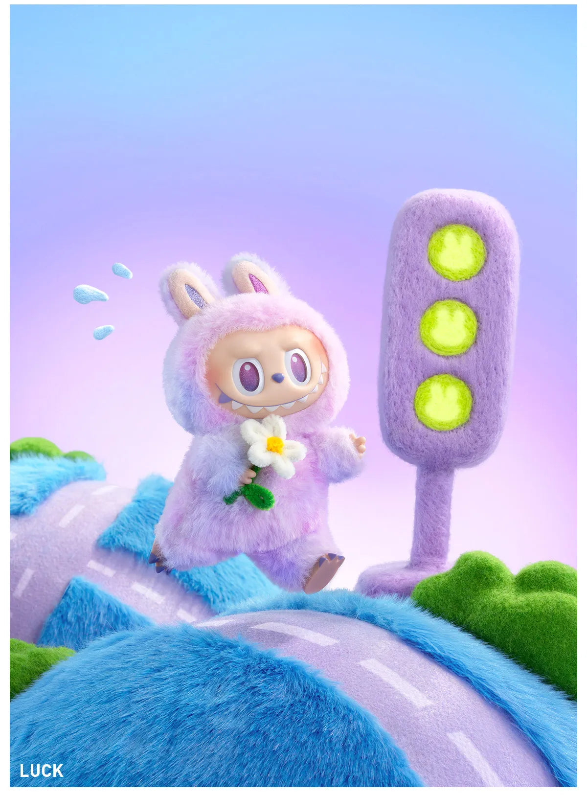 POP MART Labubu LUCK Plush Keychain – The Monsters Energy Series Limited Edition