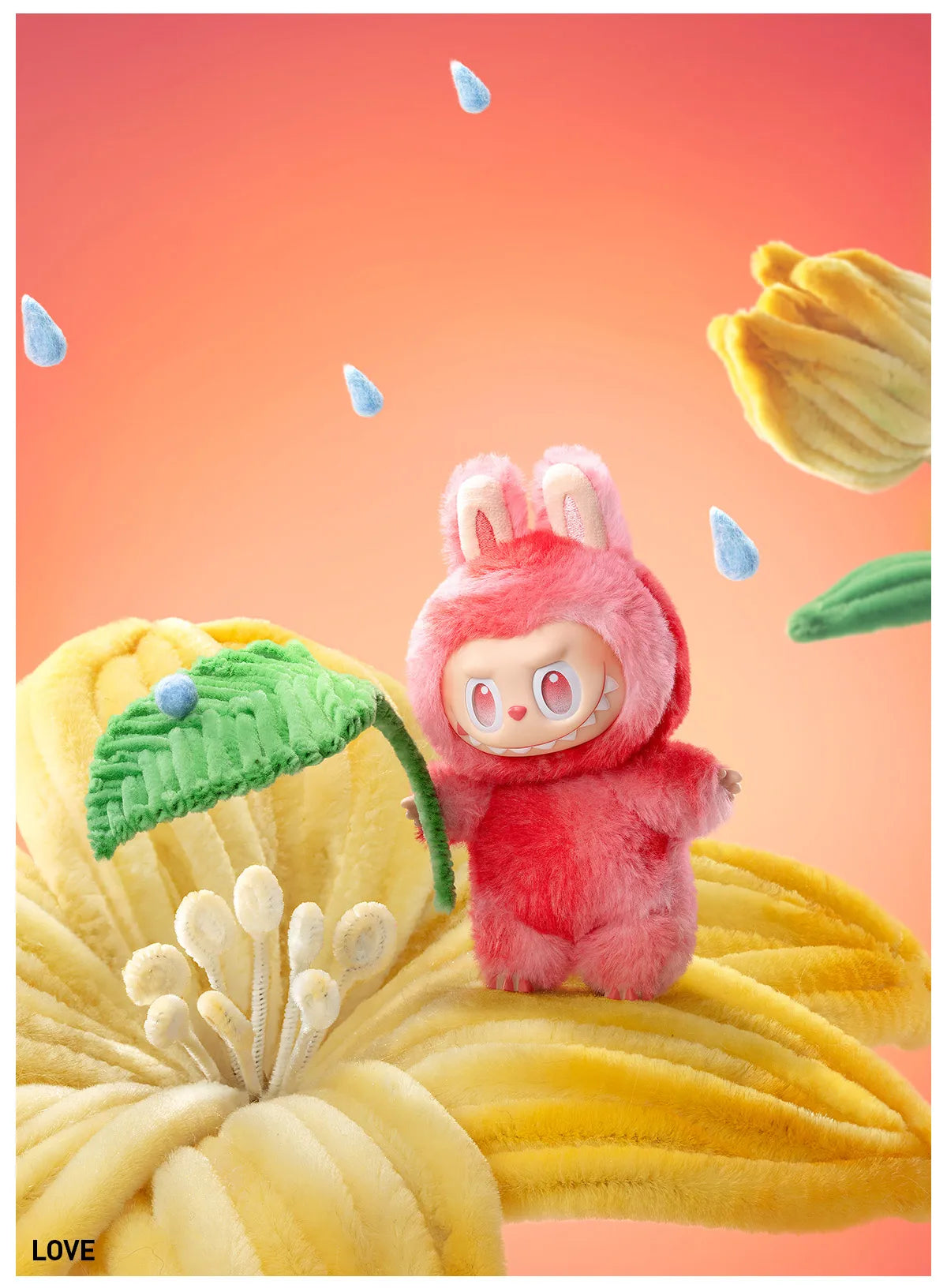 POP MART Labubu LOVE Plush Doll Keychain – The Monsters Energy Series Limited Edition