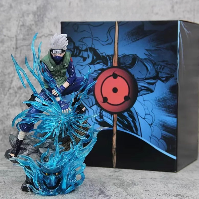 Figura de acción de Kakashi Hatake - Edición de Colector de 24 cm | Pose dinámica con efectos de chakra relámpagos