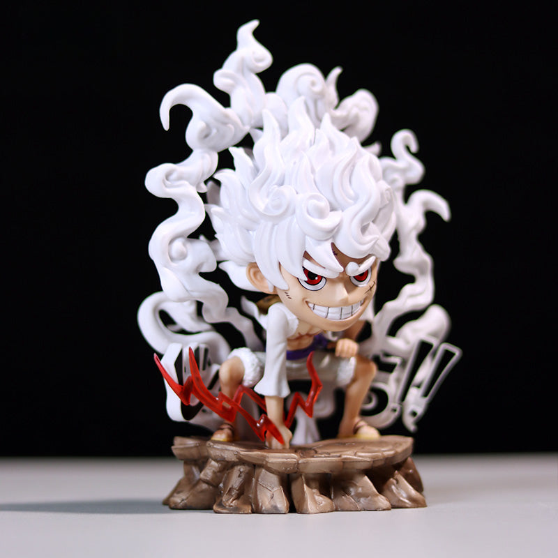 Luffy Gear 5 Action Figurine - 16 cm con efectos ardientes - One Piece coleccionable