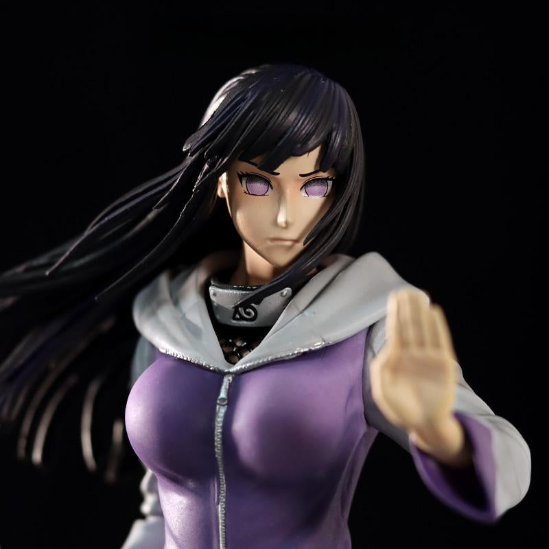 Figura de acción Hinata Hyuga - Edición de colección de 34 cm | Pose dinámica con base de efectos de chakra