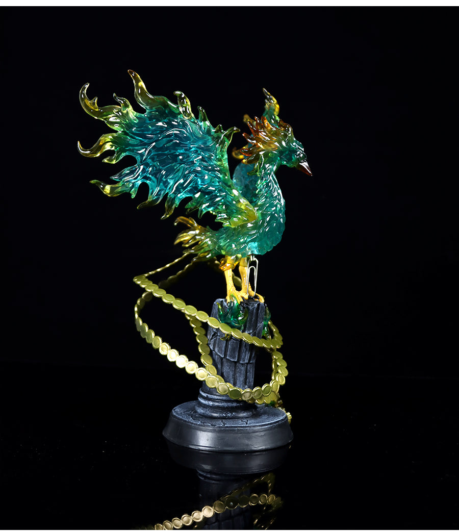 Marco Phoenix Ação estatueta - 27 cm com efeitos de fogo dinâmico e cadeia de moedas, edição limitada - colecionável de uma peça