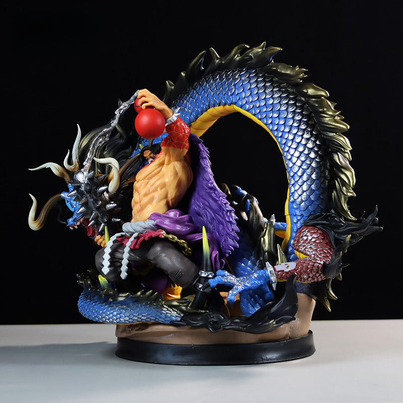 Kaido動作小雕像 - 30厘米,配以龍形和尖刺俱樂部,限量版 - 一件收藏品
