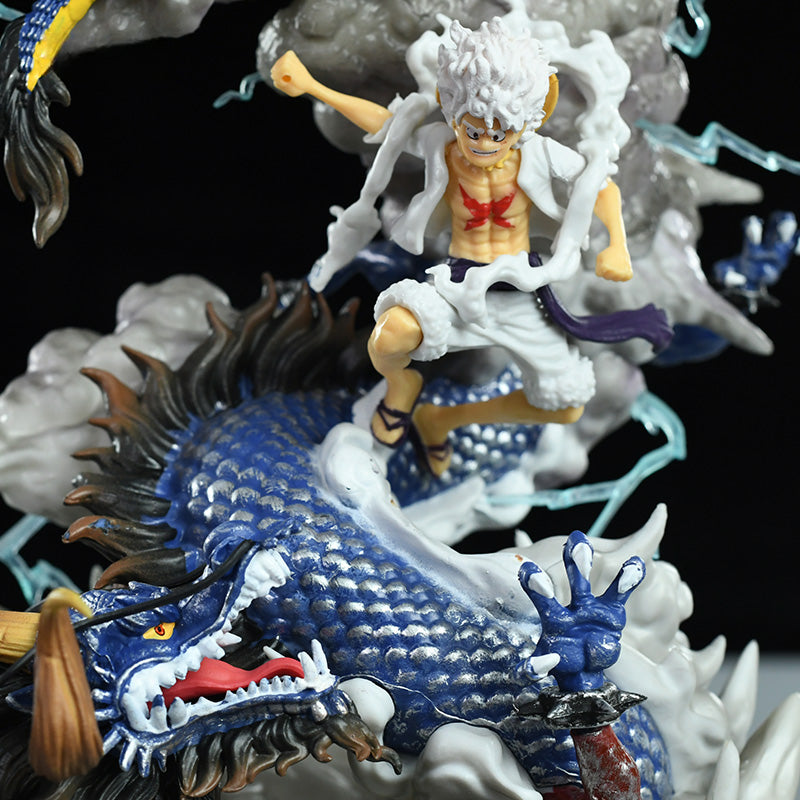 Figurine Dragon Lightning Anime – Figurine articulée de 23 cm avec effets de tonnerre, édition limitée – Parfait pour les fans de One Piece