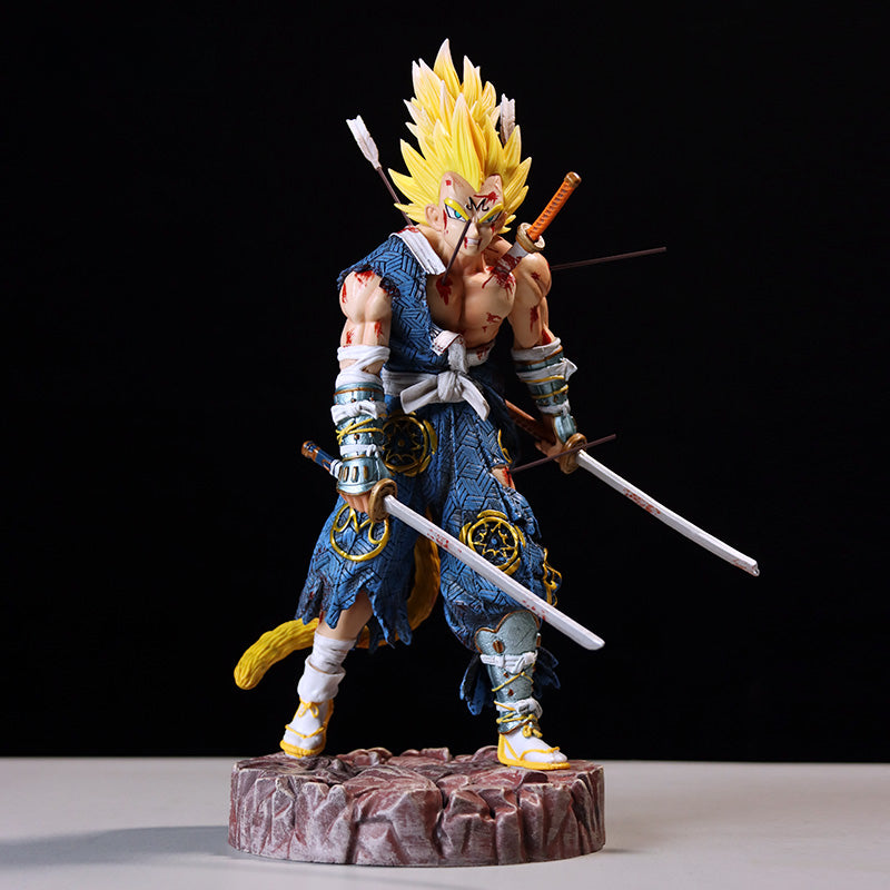 Figura coleccionable de Vegeta Samurai - Dragon Ball Z, 30 cm, Super Saiyan, alto detalle
