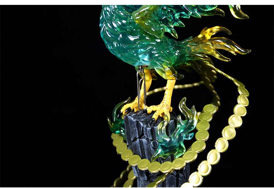 Marco Phoenix Ação estatueta - 27 cm com efeitos de fogo dinâmico e cadeia de moedas, edição limitada - colecionável de uma peça