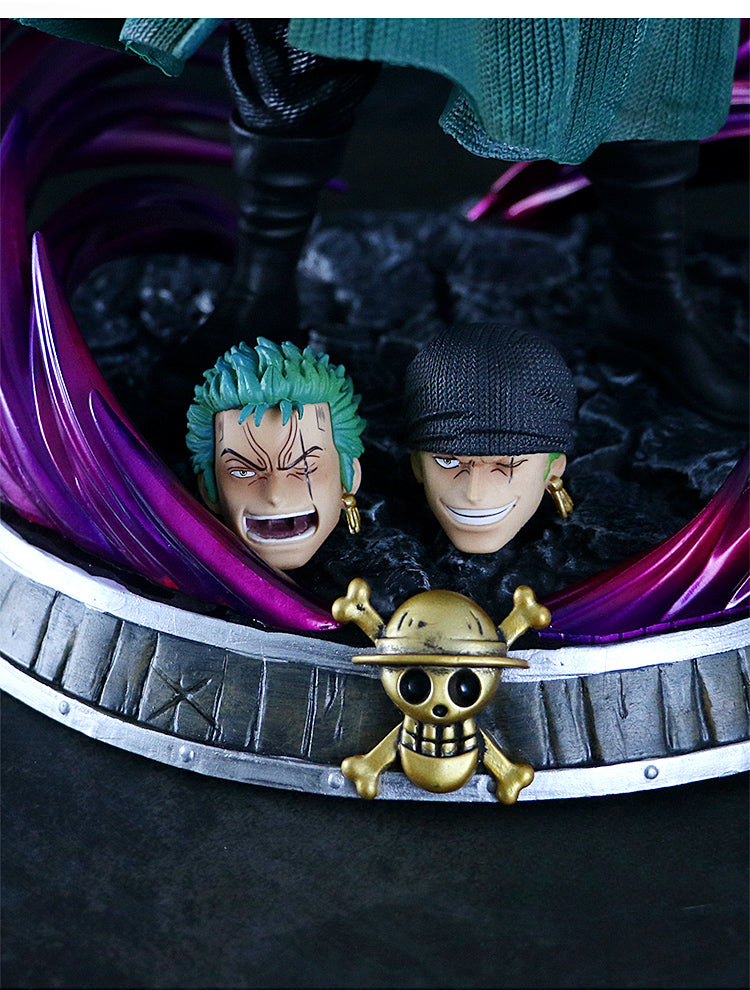 Figura de acción de Zoro - 38 cm con cabeza y manos intercambiables - una pieza coleccionable