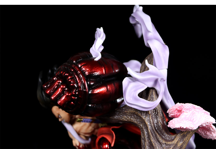 One-Piece Luffy Actionfigur-39 cm PVC-Statue mit austauschbaren Kopf- und Leuchtfunktionen