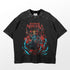 This Jujutsu Kaisen Nobara Kugisaki Battle Stance T-Shirt features a high-quality black tee with an anime character in battle stance, glowing blue energy, and red splatters. The name "Kugisaki Nobara" is elegantly printed above the design.