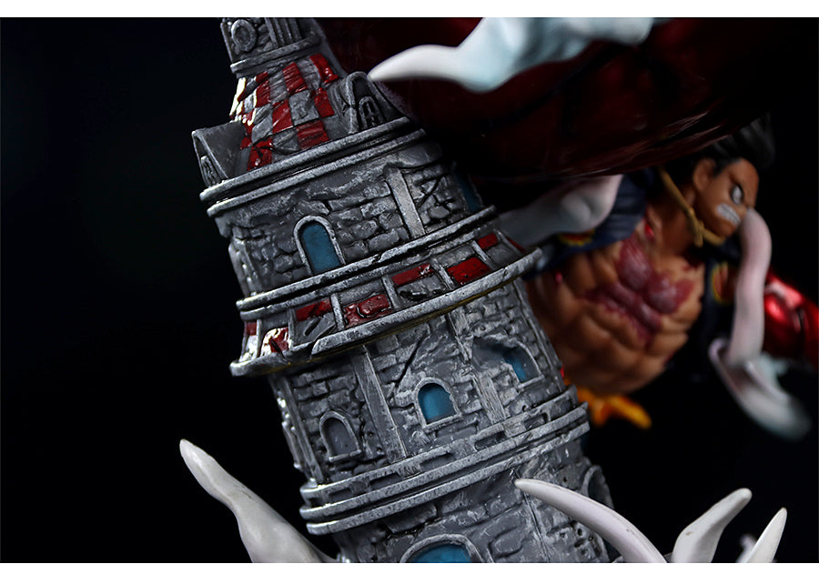 Luffy Gear 5動作小雕像 - 28厘米,具有火熱的攻擊和動態基礎,限量版 - 一件可收集的
