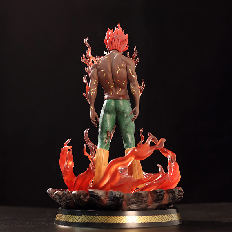 May Guy Action Figura - 29 cm de edición limitada | Pose dinámica con ojos y llamas brillantes