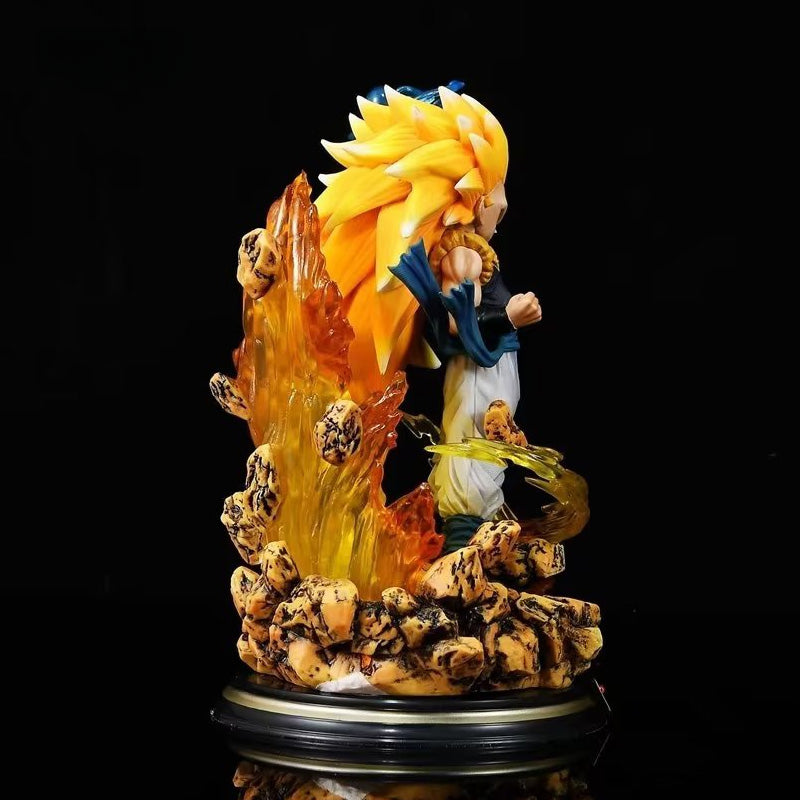 Dragon Ball Z Goku Super Saiyan Figura - 22 cm, 0.9 kg - pose dinámica con efecto energético