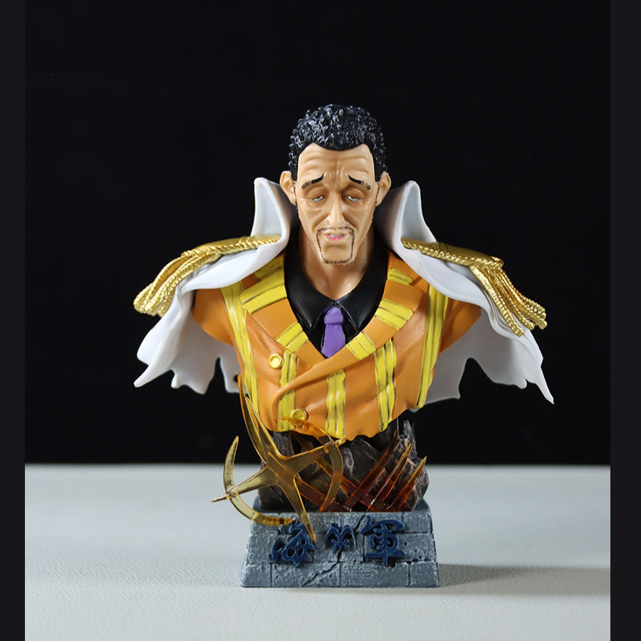 Conjunto de busto de almirantes marinhos - conjunto de 16 cm de 3 com uniformes detalhados - colecionável de uma peça