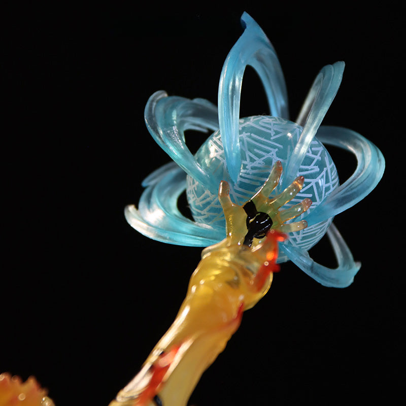 Figura de acción de Naruto Uzumaki - Edición de coleccionista de 25 cm | Pose dinámica con efectos de chakra y base de llamas