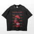The Colossal Titan Rumbling T-Shirt by Attack on Titan features a striking red open-mouthed face graphic and "THE RUMBLING" text on black, washed fabric with a slightly distressed look for an edgy style.
