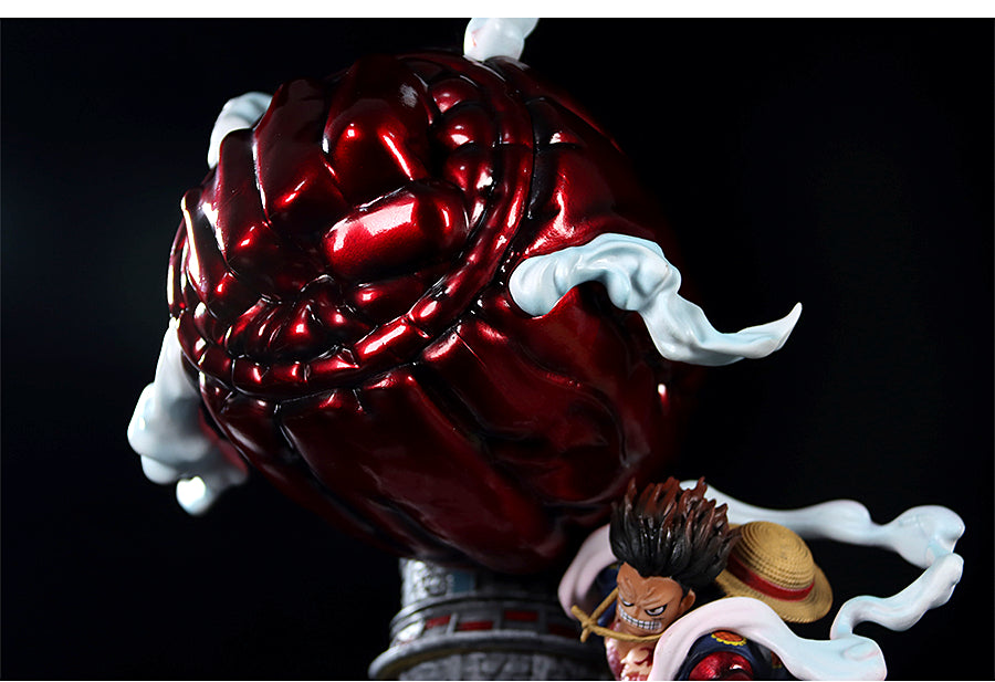 Luffy Gear 5動作小雕像 - 28厘米,具有火熱的攻擊和動態基礎,限量版 - 一件可收集的