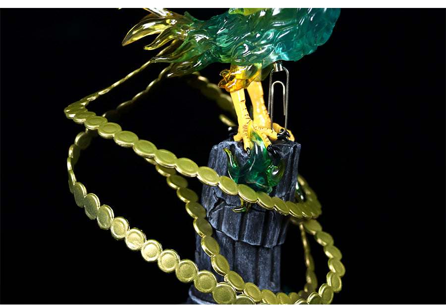 Marco Phoenix Ação estatueta - 27 cm com efeitos de fogo dinâmico e cadeia de moedas, edição limitada - colecionável de uma peça