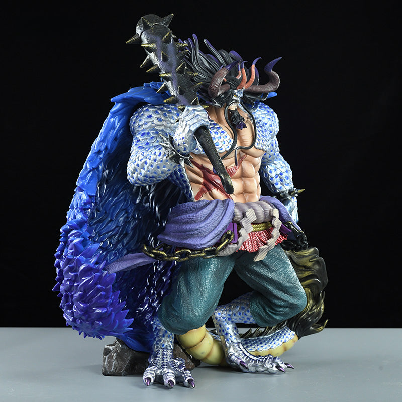Kaido Dragon Transformation雕像 - 34厘米的動作人物,帶有詳細武器和尾巴,限量版 - 非常適合一件粉絲