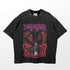 This Black Clover Shirt from Black Clover is a casual black t-shirt with a red and purple graphic featuring "DEMON INSIDE" in bold purple letters. Made from high-quality cotton, it displays a menacing figure with fiery elements, all in a distressed look reminiscent of Black Clover designs.