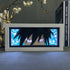 The Sasuke Uchiha LED Light Box from Naruto features a rectangular frame showcasing an anime-style eye with Sharingan & Rinnegan, intense expression, and striking lightning. With decorative elements like a deer figure and the book "That Justice Shall Be Done," it&