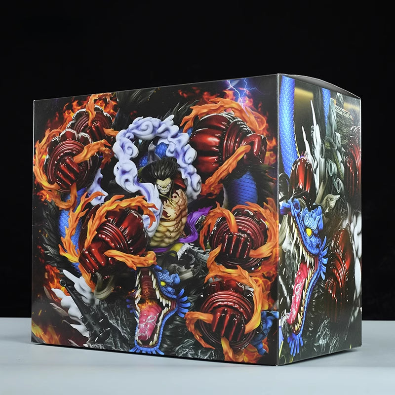 Luffy Gear 4動漫小雕像 - 24厘米的動作人物,具有火力效果,限量版 - 非常適合一件收藏家