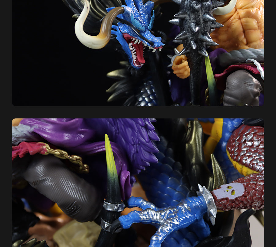 Kaido動作小雕像 - 30厘米,配以龍形和尖刺俱樂部,限量版 - 一件收藏品