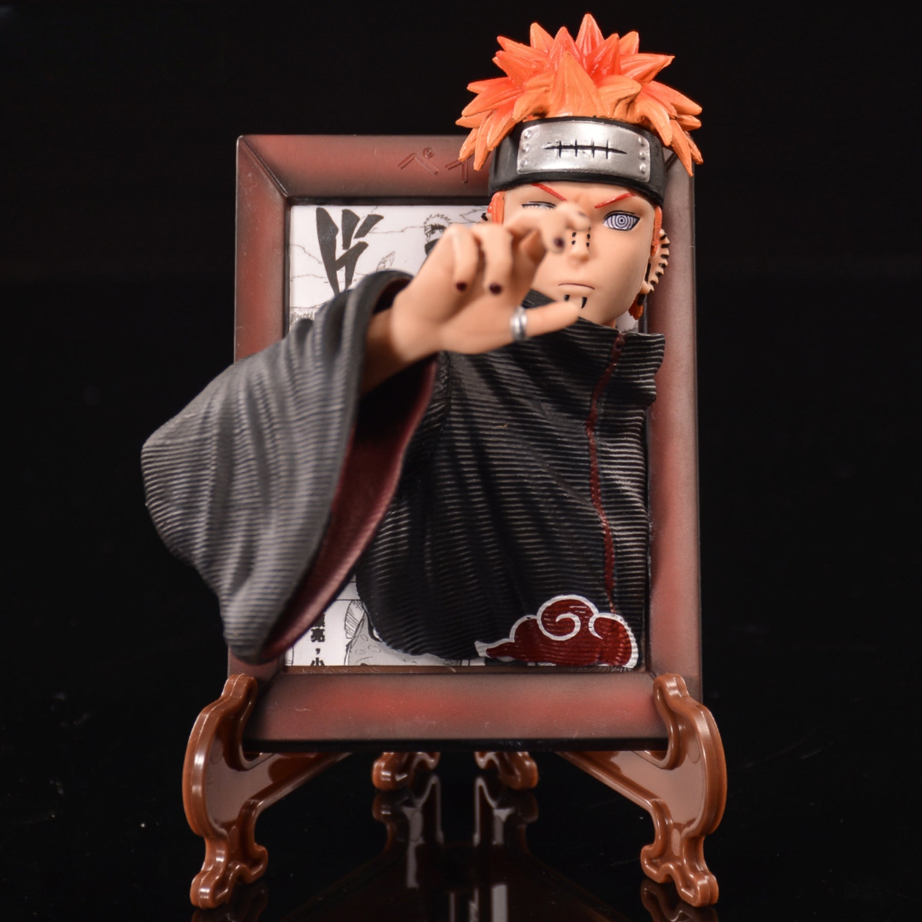 Konan & Pain Figura - 20 cm | Naruto | Akatsuki | Decoración de pared o mesa | Efecto 3D