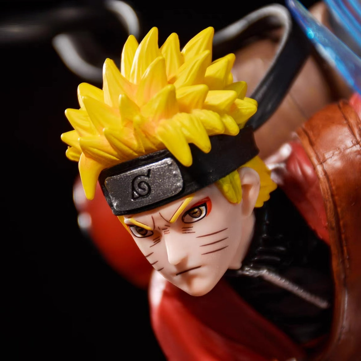 Figura de acción de liberación de viento de Naruto - Edición de 37 cm Collector | Estatua de anime de alta cola con efecto de viento dinámico