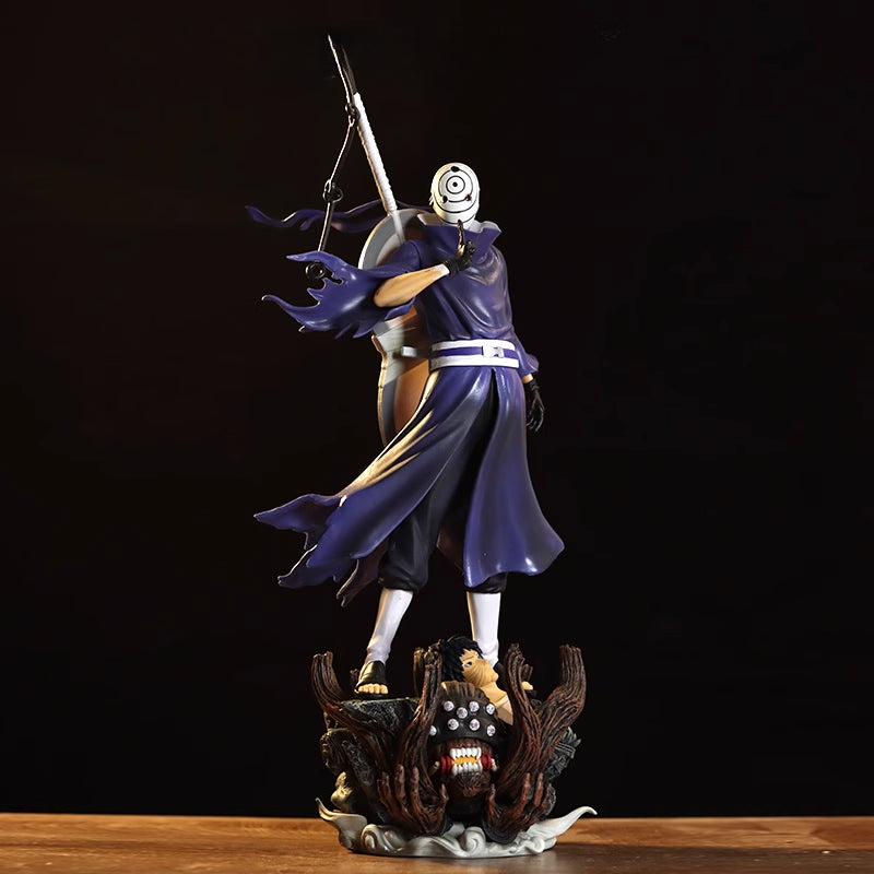 Obito Uchiha 액션 피규어 - 43cm 수집가 에디션 | 마스크와 악마 조각상이있는 상세한 애니메이션 동상