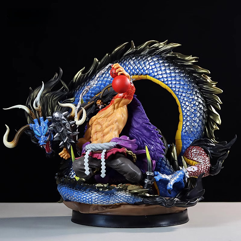Kaido動作小雕像 - 30厘米,配以龍形和尖刺俱樂部,限量版 - 一件收藏品