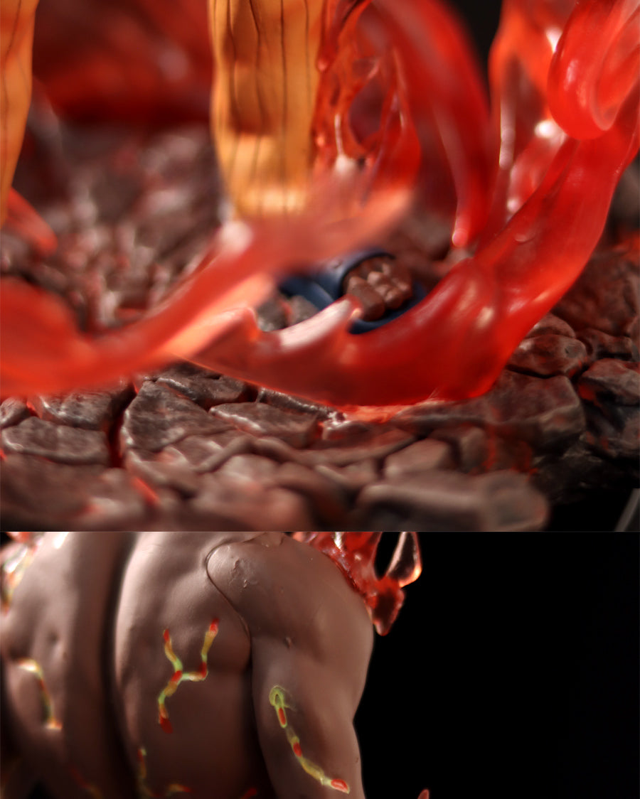 May Guy Action Figura - 29 cm de edición limitada | Pose dinámica con ojos y llamas brillantes