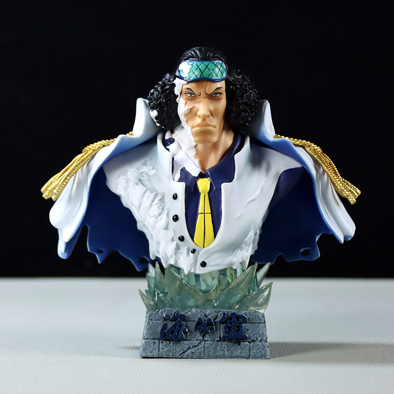Conjunto de busto de almirantes marinhos - conjunto de 16 cm de 3 com uniformes detalhados - colecionável de uma peça