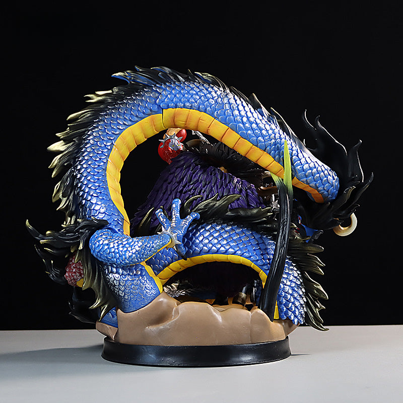 Kaido動作小雕像 - 30厘米,配以龍形和尖刺俱樂部,限量版 - 一件收藏品