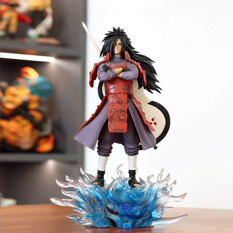 Madara Uchiha 액션 피규어 - 42cm 수집가 에디션 | 칼과 물 효과베이스가있는 상세한 애니메이션 동상