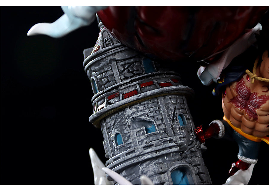 Luffy Gear 5動作小雕像 - 28厘米,具有火熱的攻擊和動態基礎,限量版 - 一件可收集的