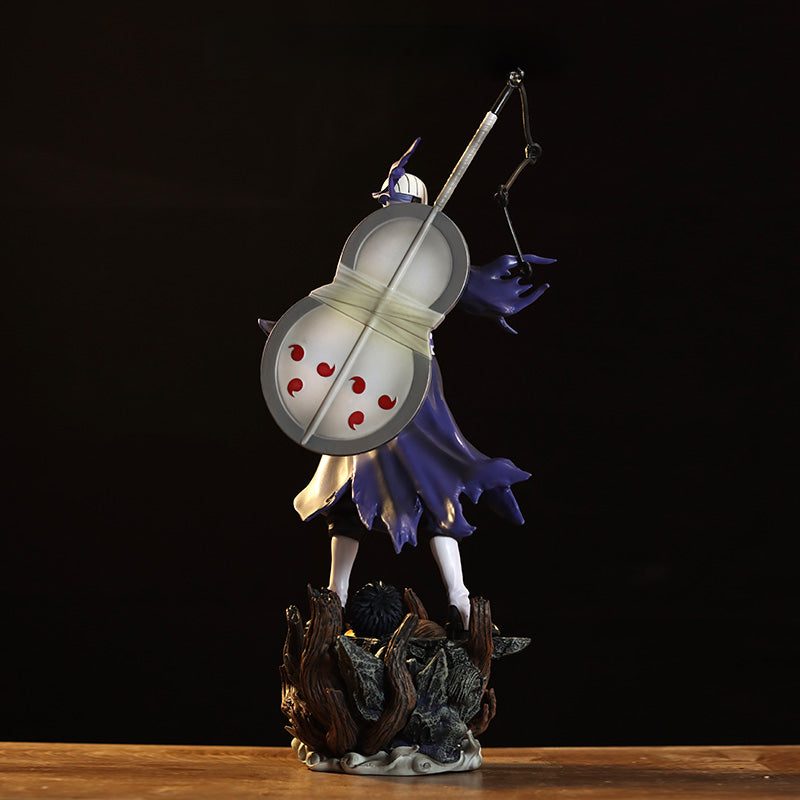 Obito Uchiha 액션 피규어 - 43cm 수집가 에디션 | 마스크와 악마 조각상이있는 상세한 애니메이션 동상