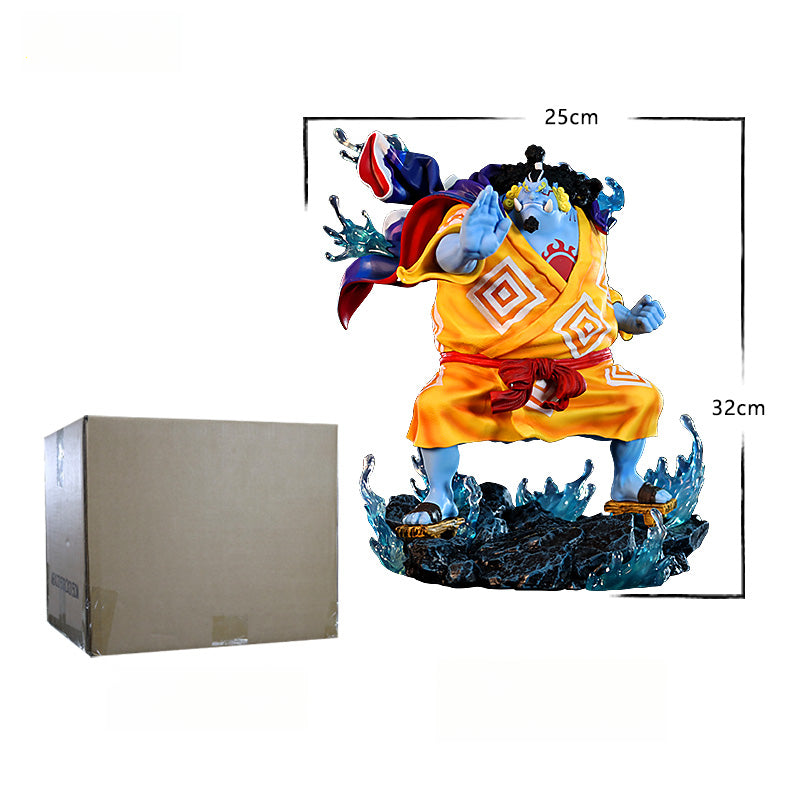 Estatueta de ação Jinbe - 31 cm com efeitos dinâmicos da água, edição limitada - colecionável de uma peça