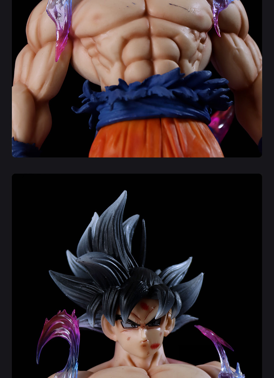 SUPER SAIYAN GOKU Figura coleccionable de 3 cabezas-50 cm Dragon Ball Z, alto detalle, 4 kg