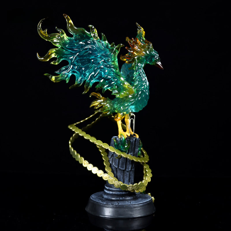 Marco Phoenix Ação estatueta - 27 cm com efeitos de fogo dinâmico e cadeia de moedas, edição limitada - colecionável de uma peça