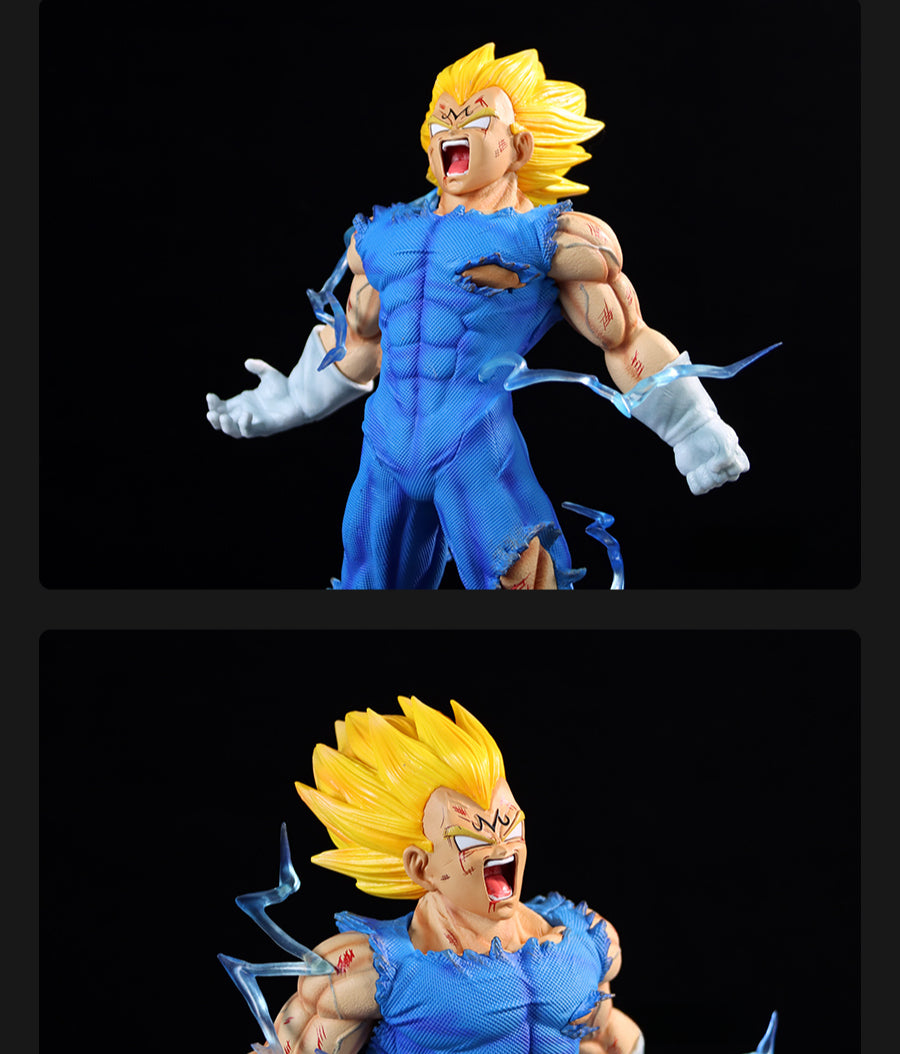 Vegeta Super Saiyan Figura coleccionable - Dragon Ball Z, 27 cm, alto detalle, pose de batalla